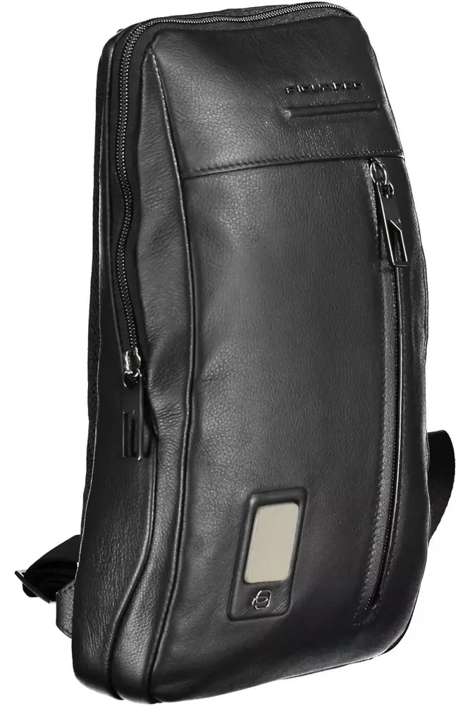 Black Leather Men Shoulder Bag