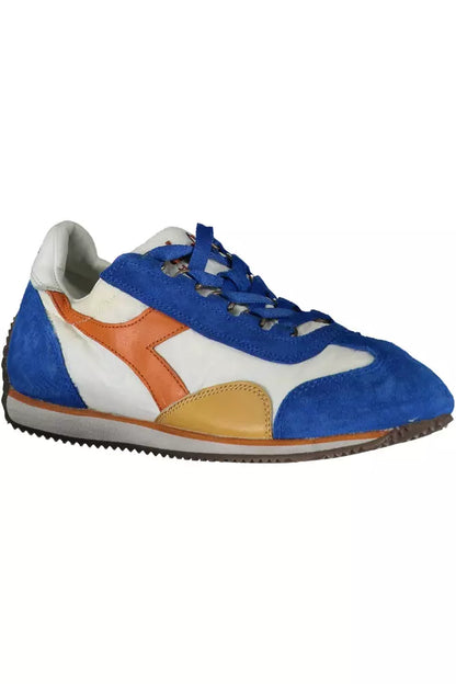 Blue Leather Women Sneaker