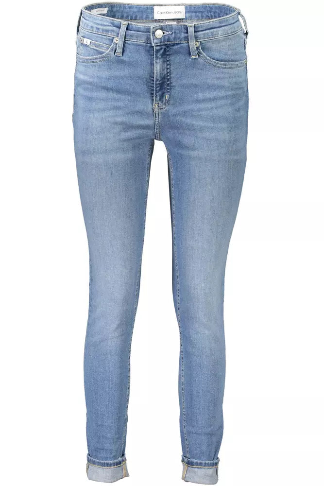 Light Blue Cotton Women Jeans