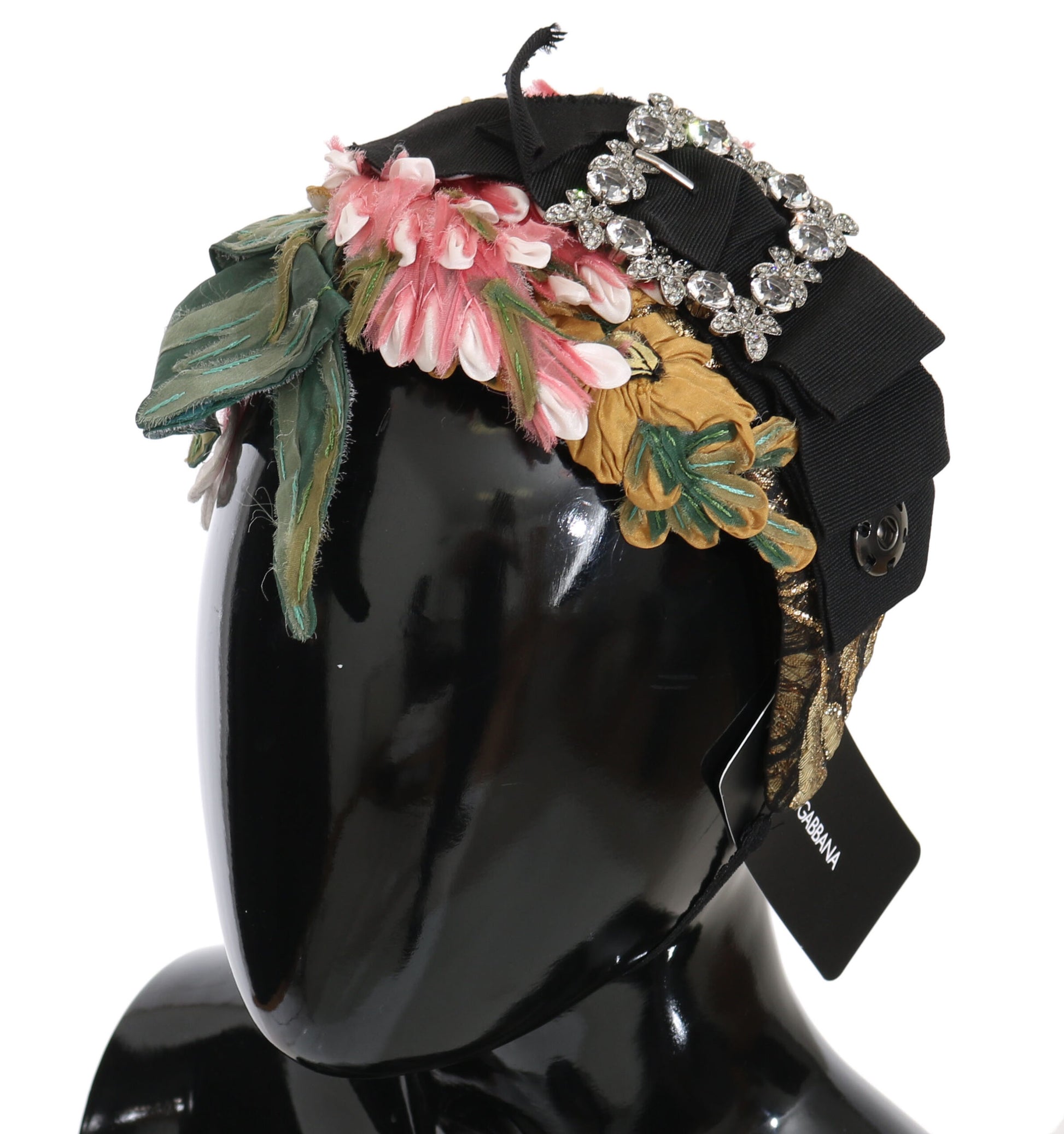 Elegant Crystal-Embellished Floral Headband