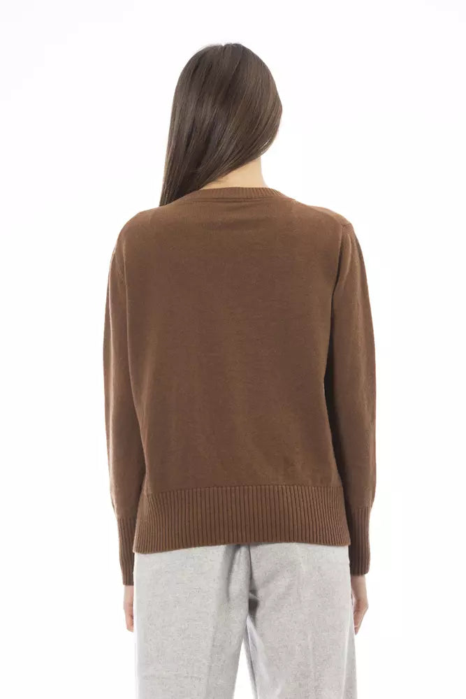 Brown Cashmere Women Sweater