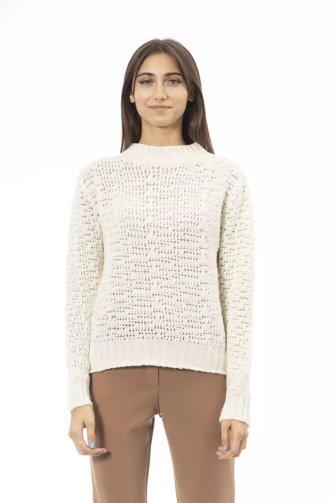 White Polyamide Women Sweater