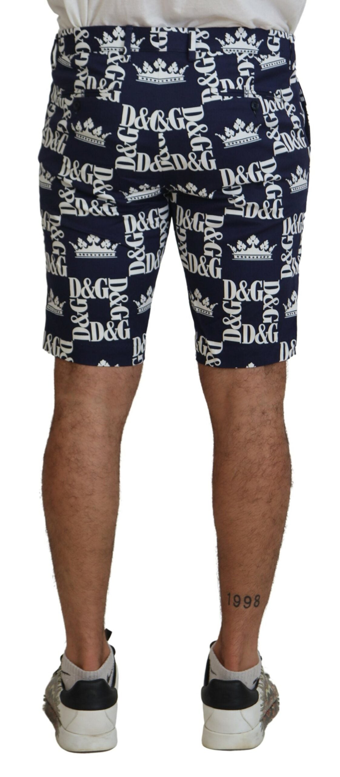 Casual Crown Print Chinos Shorts