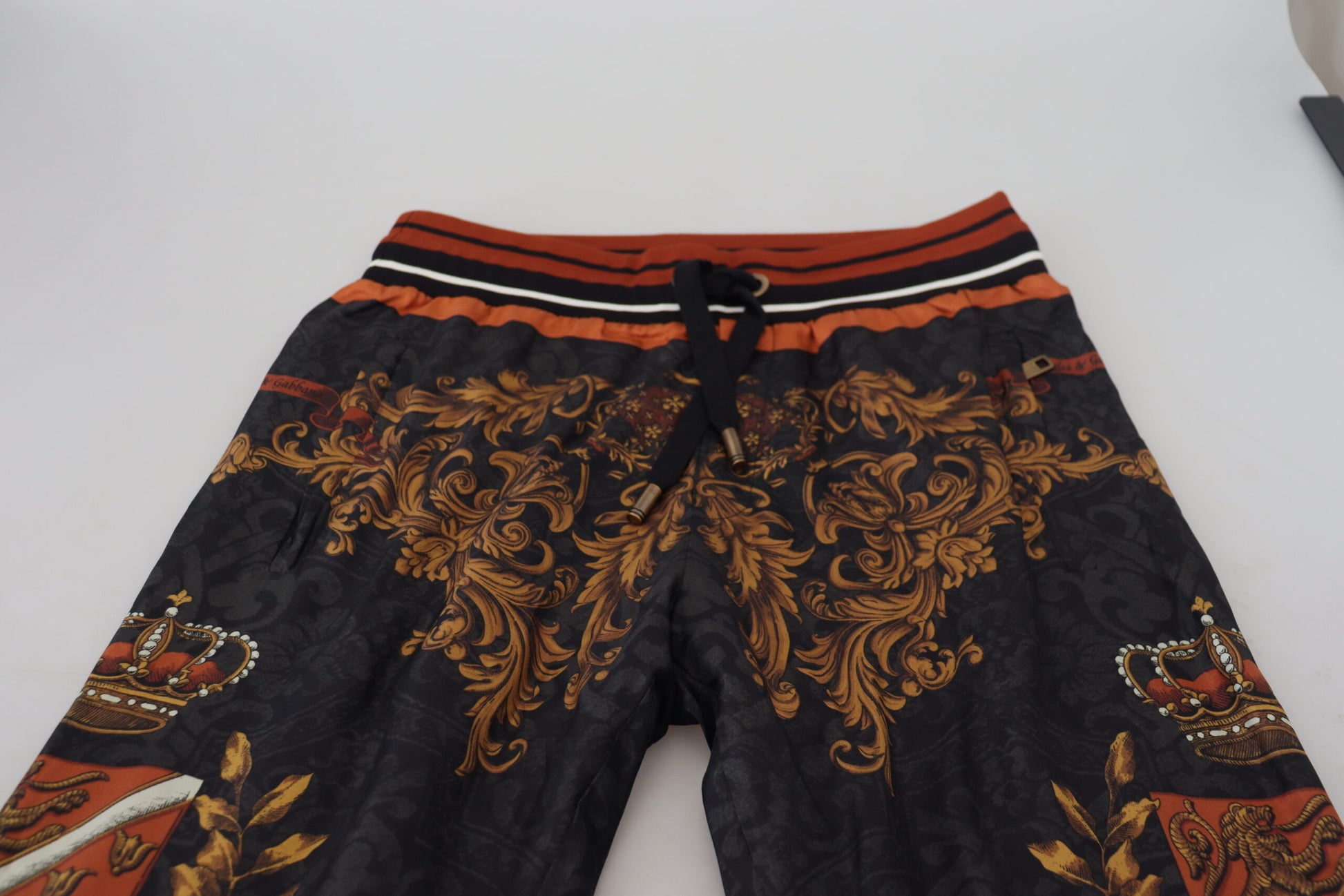 Baroque Crown Silk Sweatpants