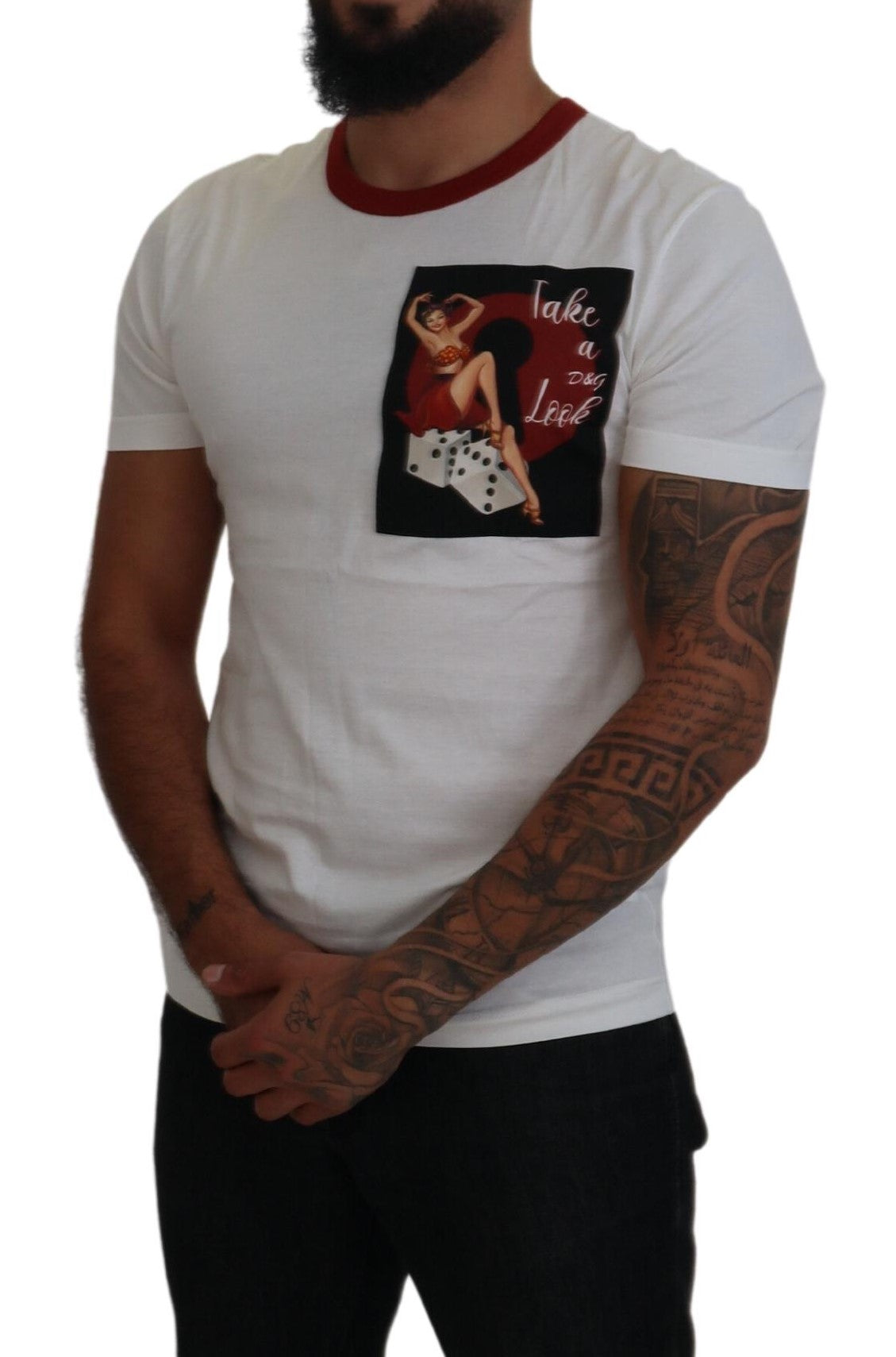 Elegant White Crewneck Cotton T-Shirt