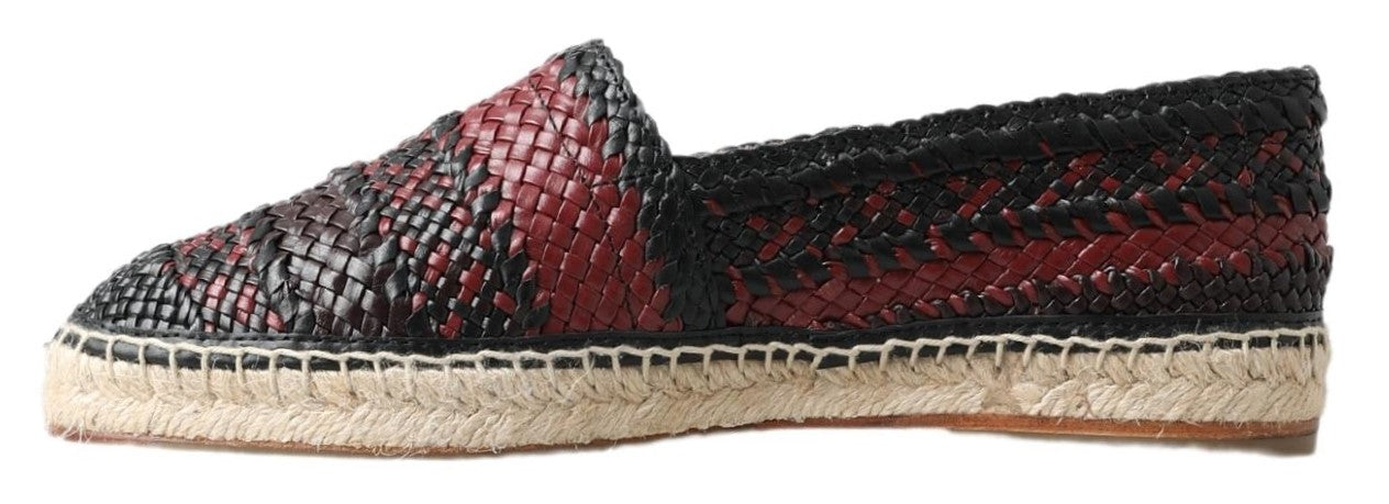 Elegant Woven Leather Espadrilles