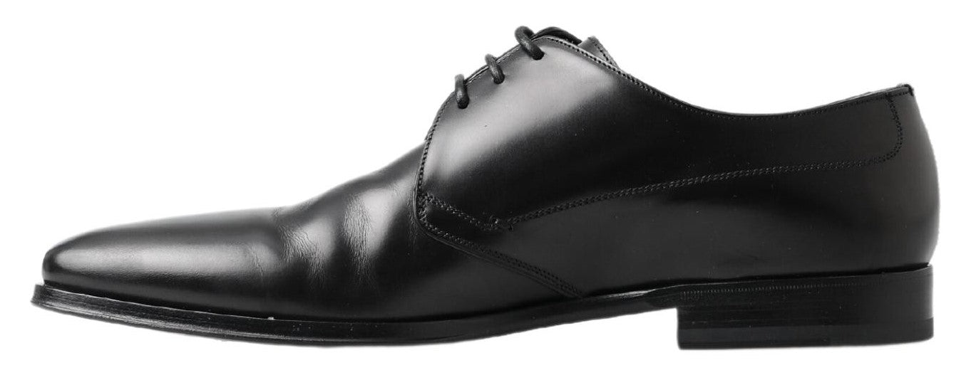 Classic Black Leather Derby Shoes