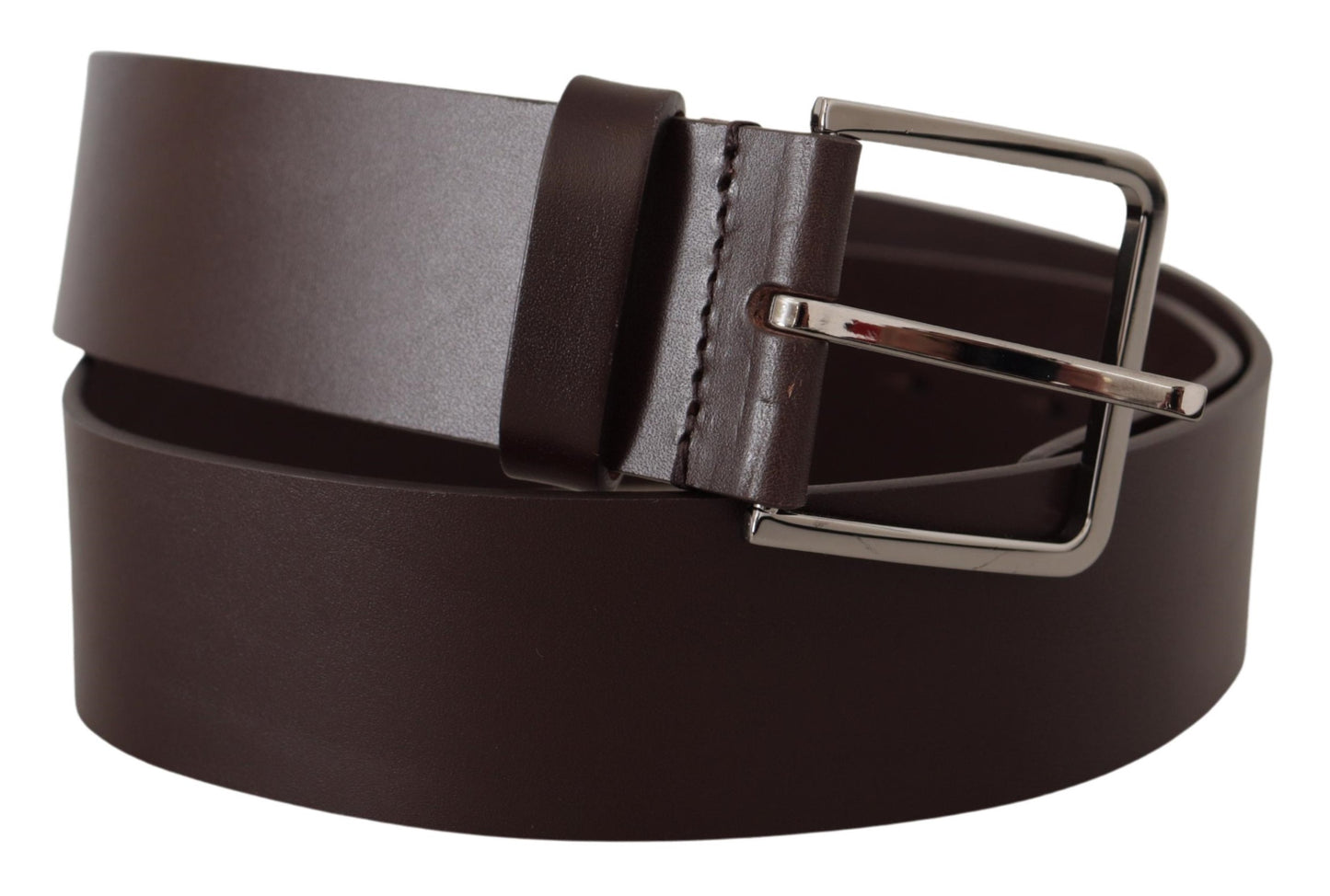 Elegant Dark Brown Leather Belt