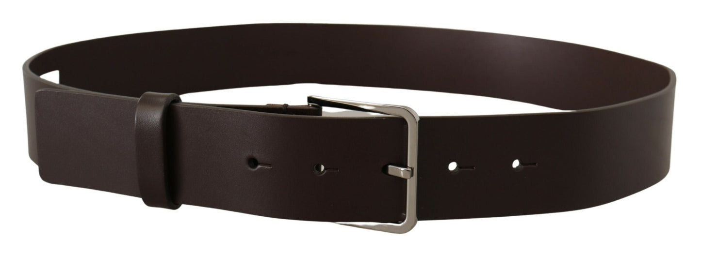 Elegant Dark Brown Leather Belt