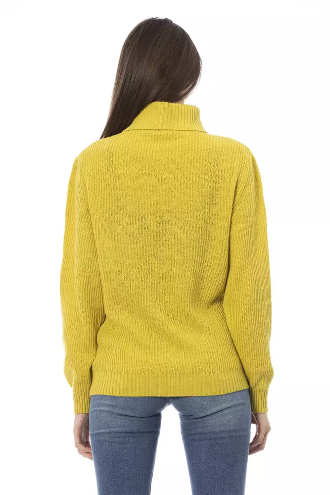 Yellow Wool Women Sweater