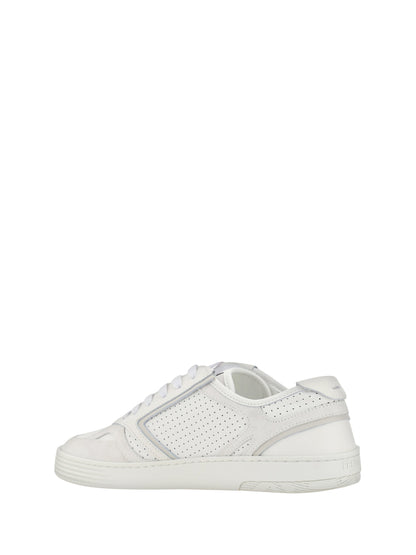 Elegant Low Top Calfskin Sneakers in White