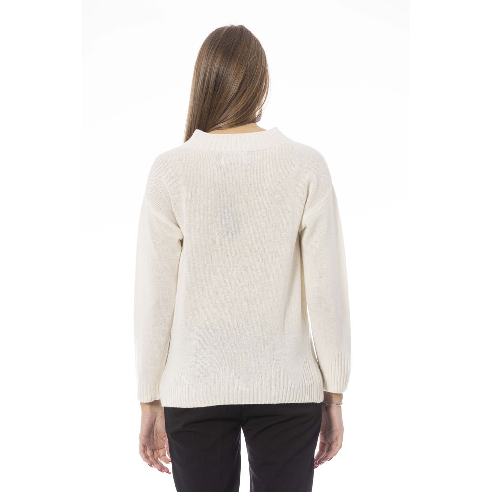 Beige Cashmere Women Sweater