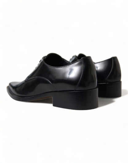 Elegant Black Leather Formal Flats