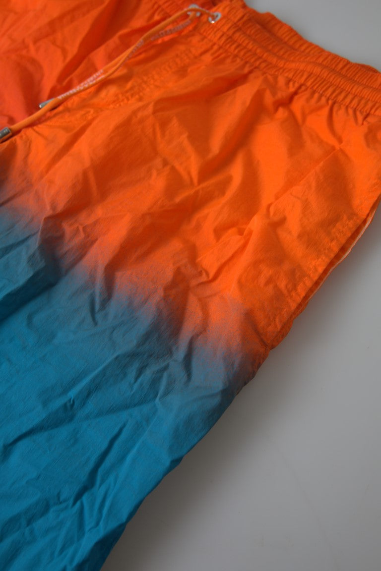 Gradient Effect Swim Shorts in Vibrant Orange