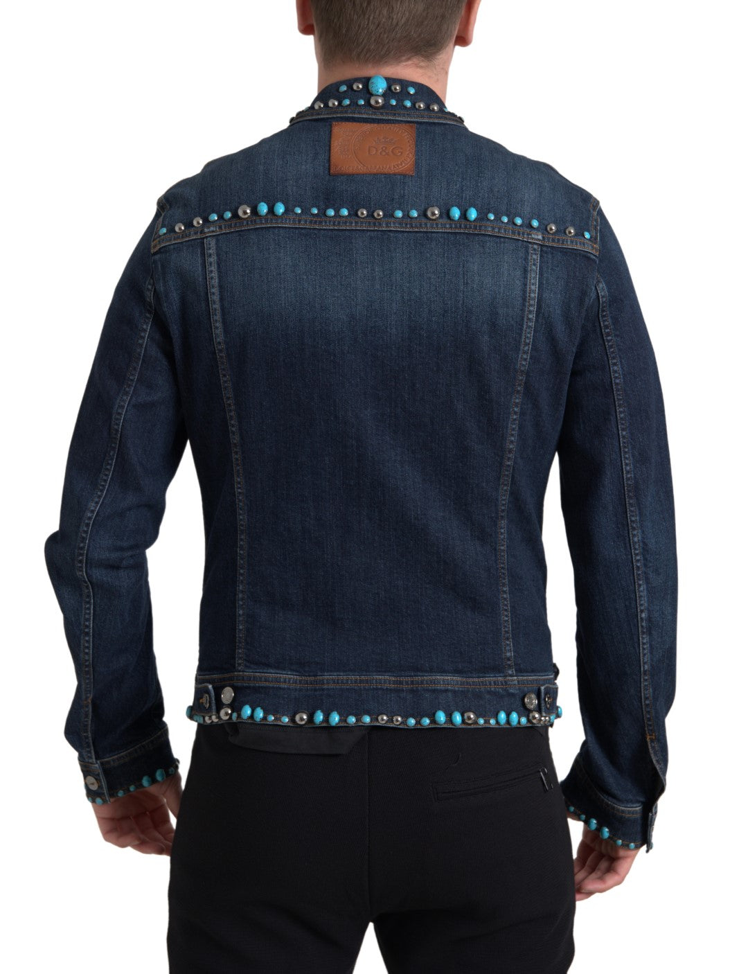 Embellished Turquoise Denim Jacket