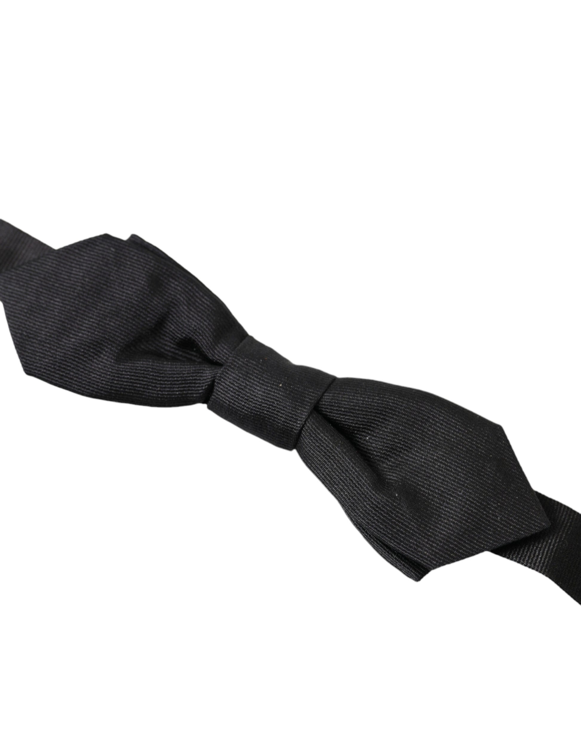 Elegant Silk Black Bow Tie