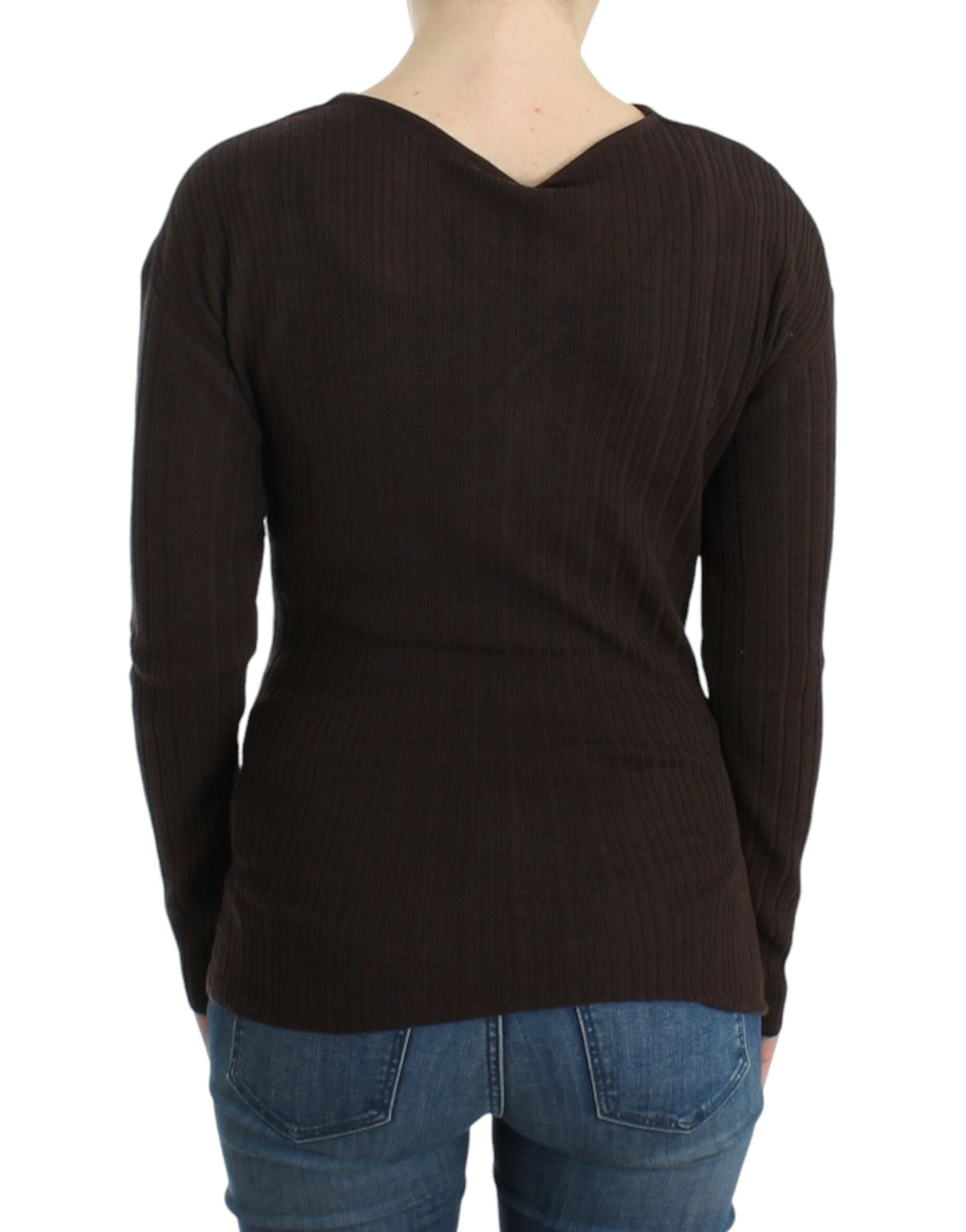 Chic Keyhole Virgin Wool Sweater