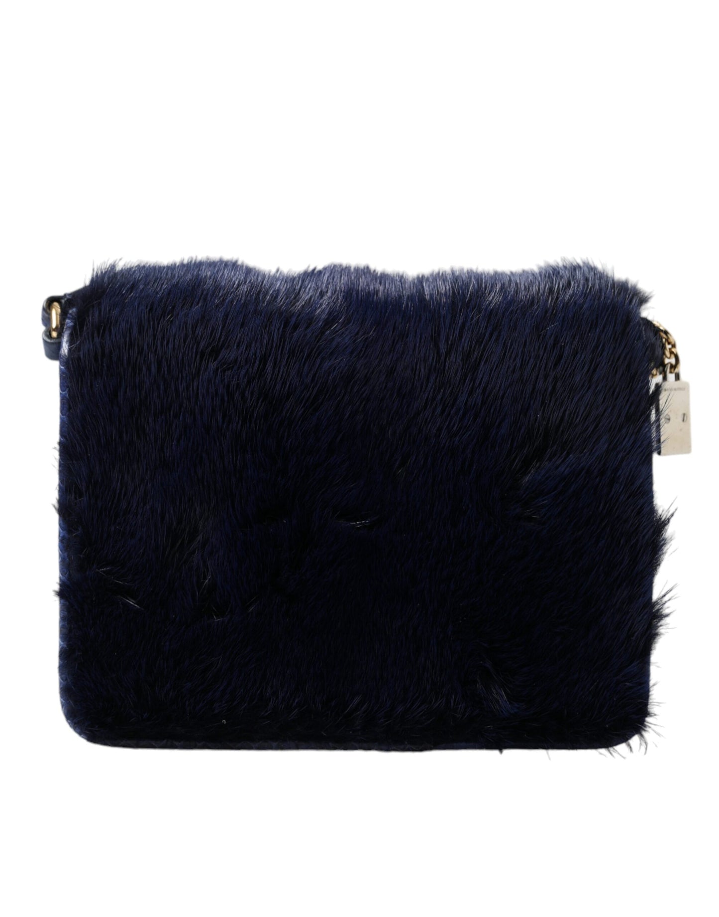 Exquisite Blue Mink Fur Shoulder Bag