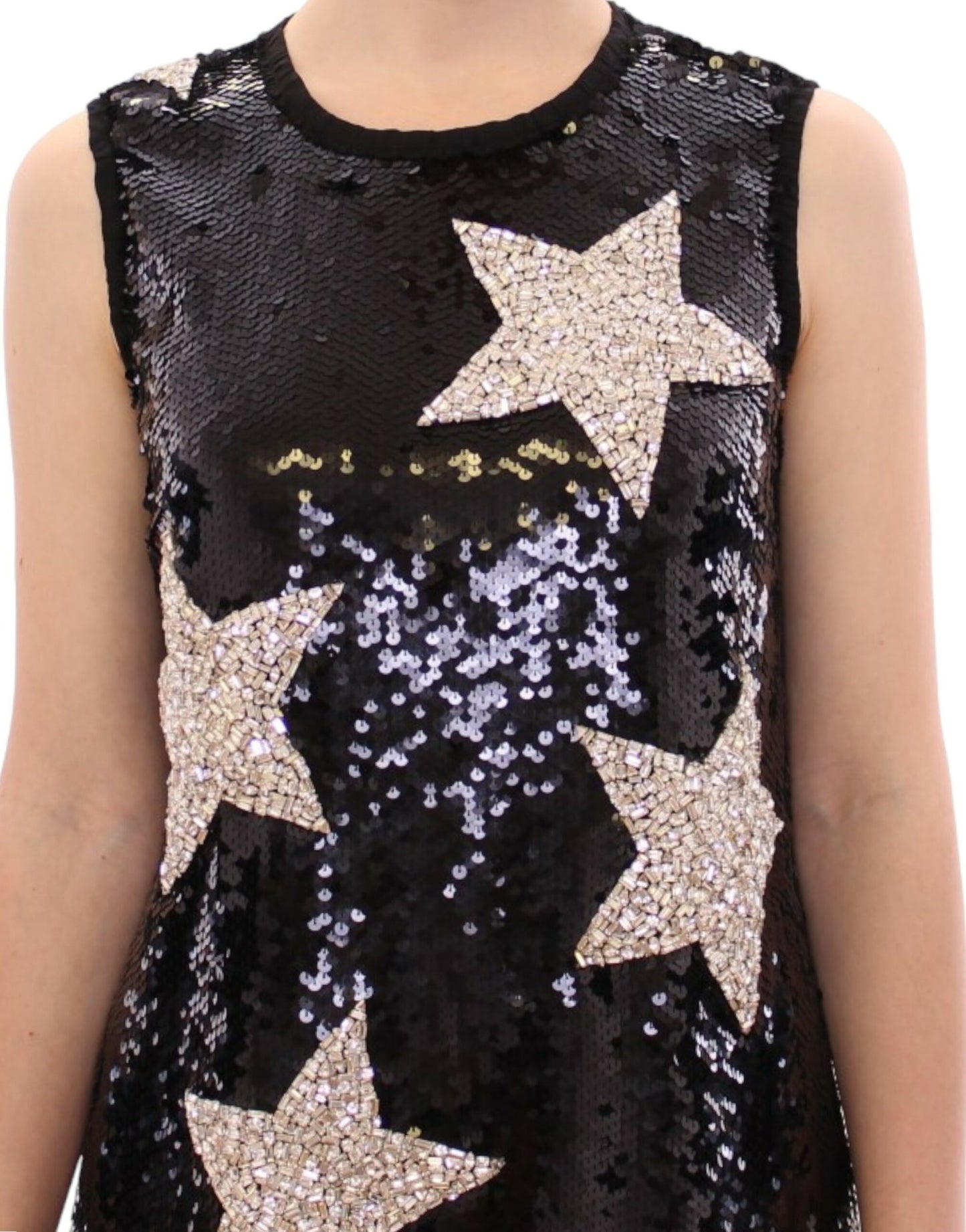 Swarovski Star-Studded Sequin Mini Dress