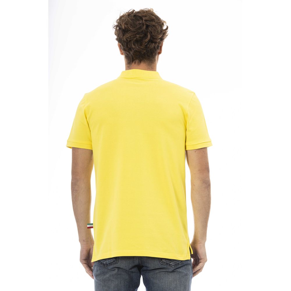 Yellow Cotton Men Polo