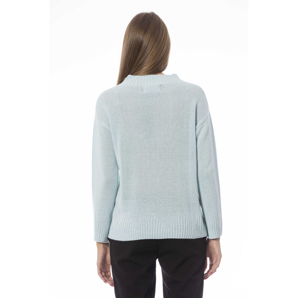 Light Blue Cashmere Women Sweater