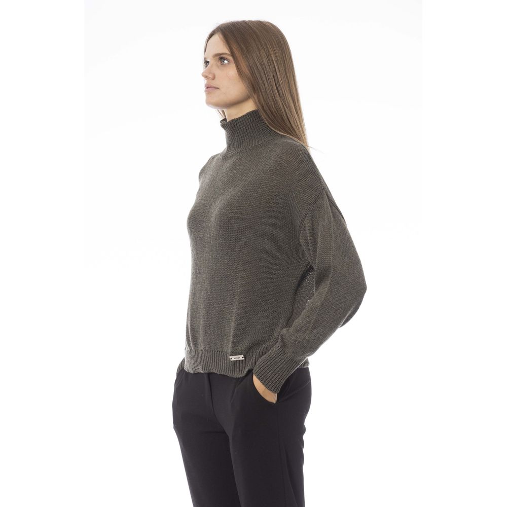 Green Wool Women Sweater