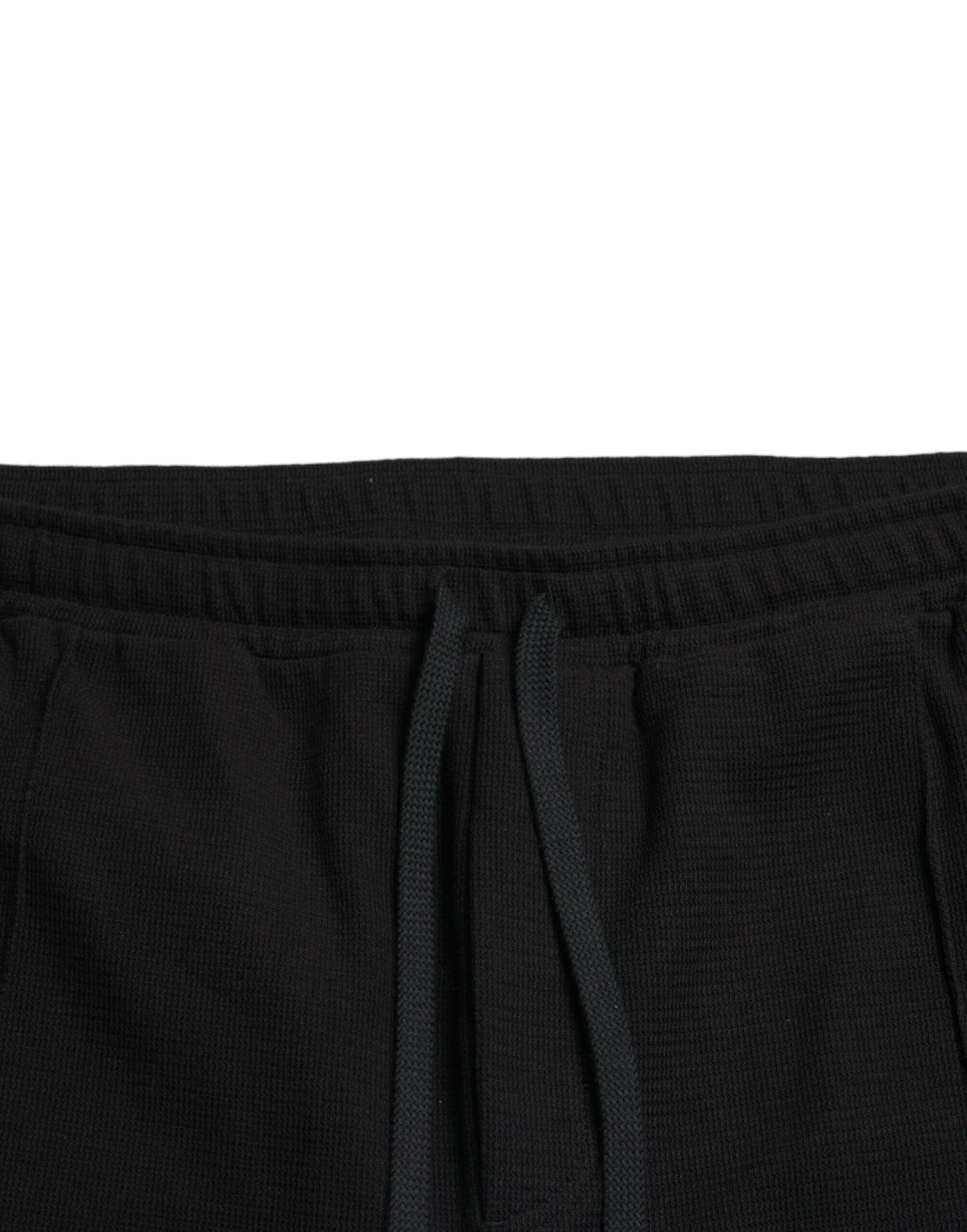 Elegant Black Cotton Blend Jogger Pants