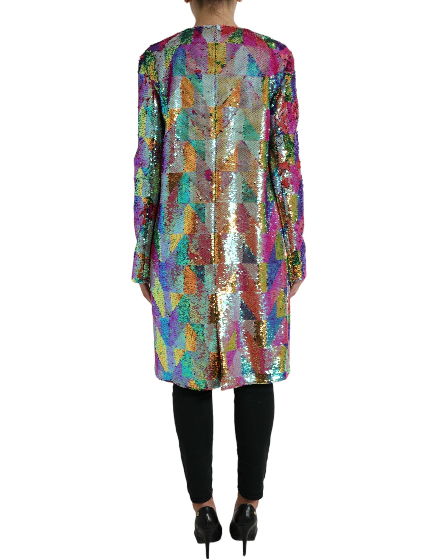 Multicolor Sequined Long Jacket