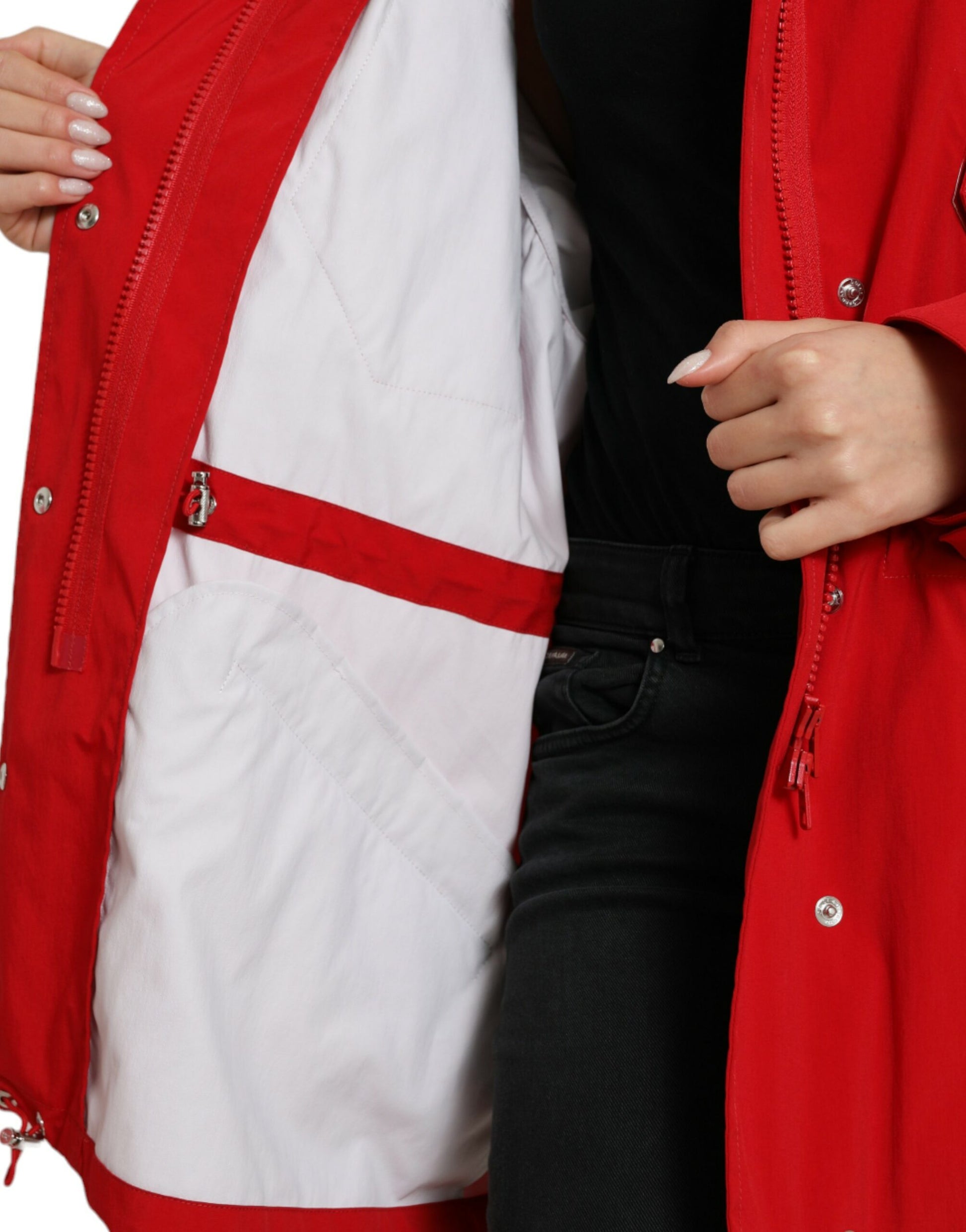 Elegant Red Long Sleeve Jacket