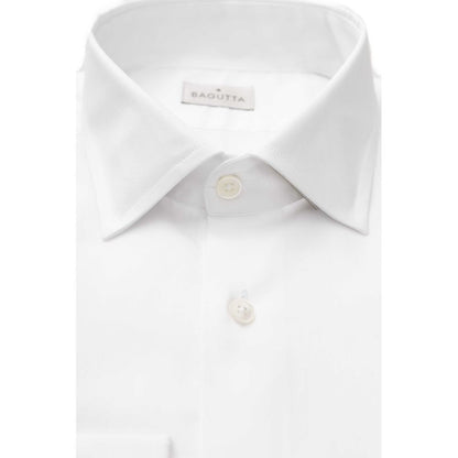 White Cotton Men Shirt