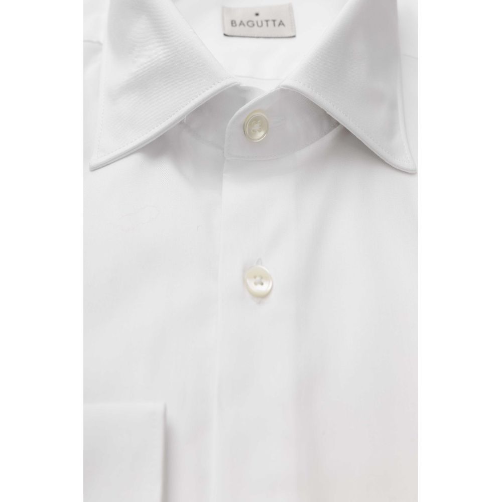 White Cotton Men Shirt