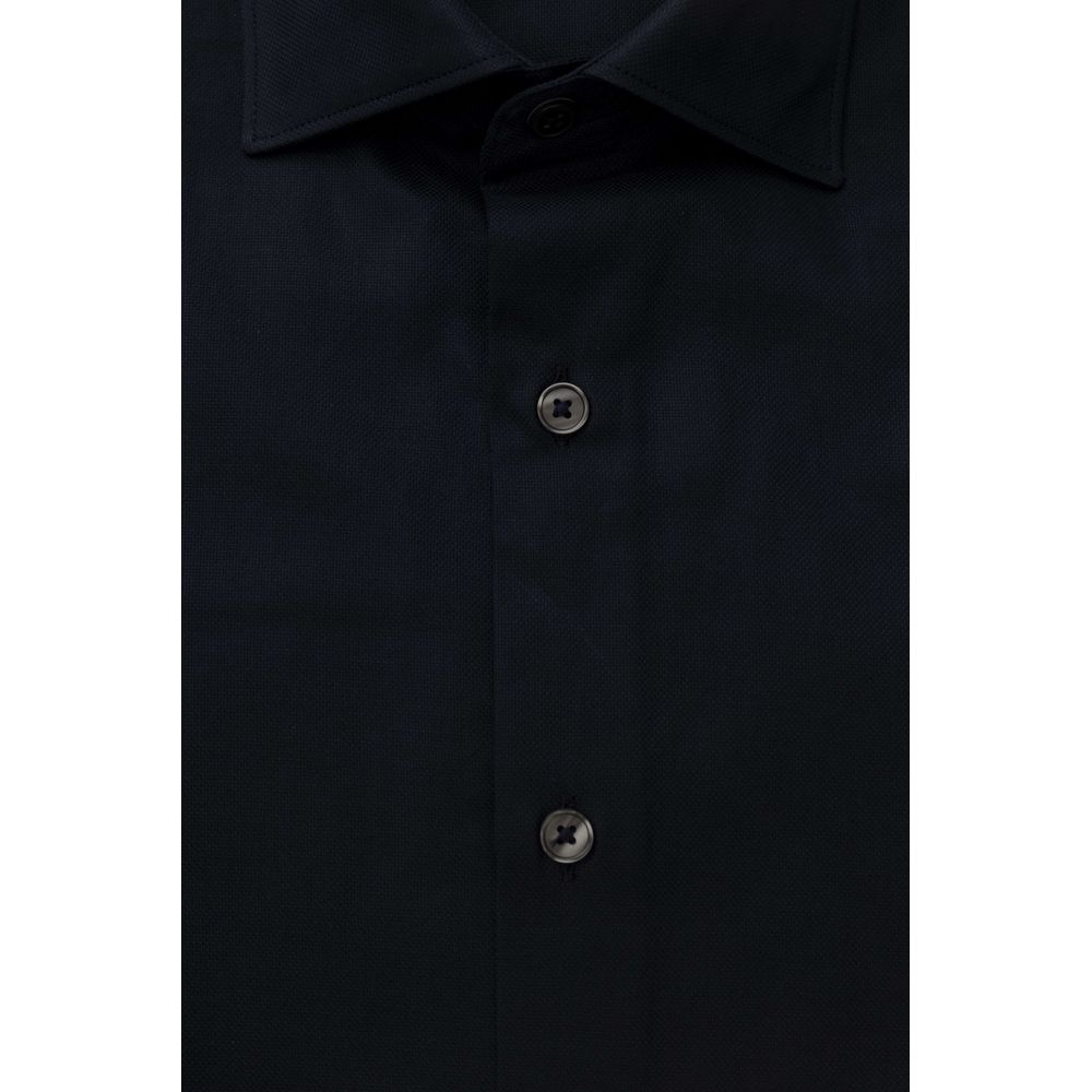 Blue Cotton Men Shirt