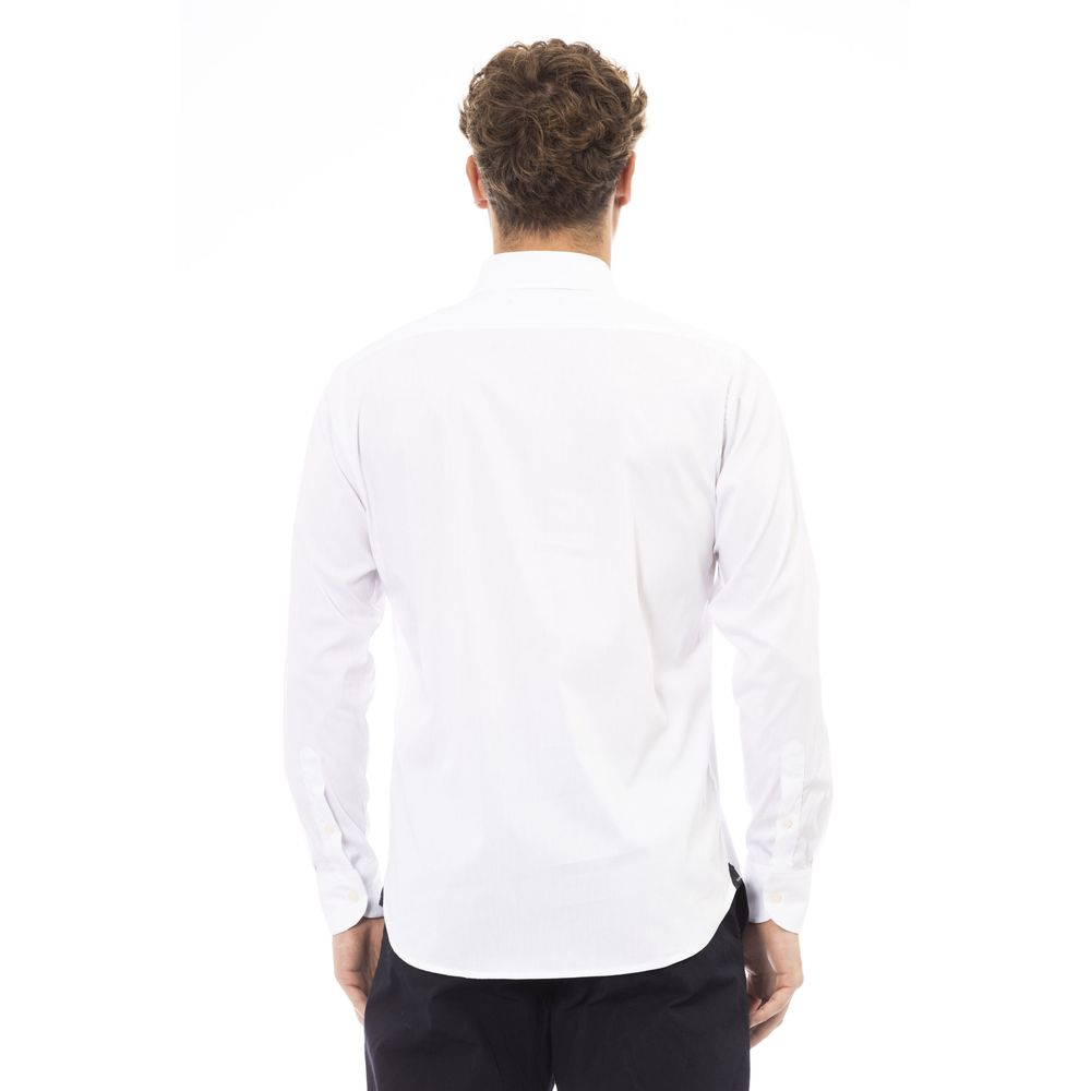 White Cotton Mens Shirt