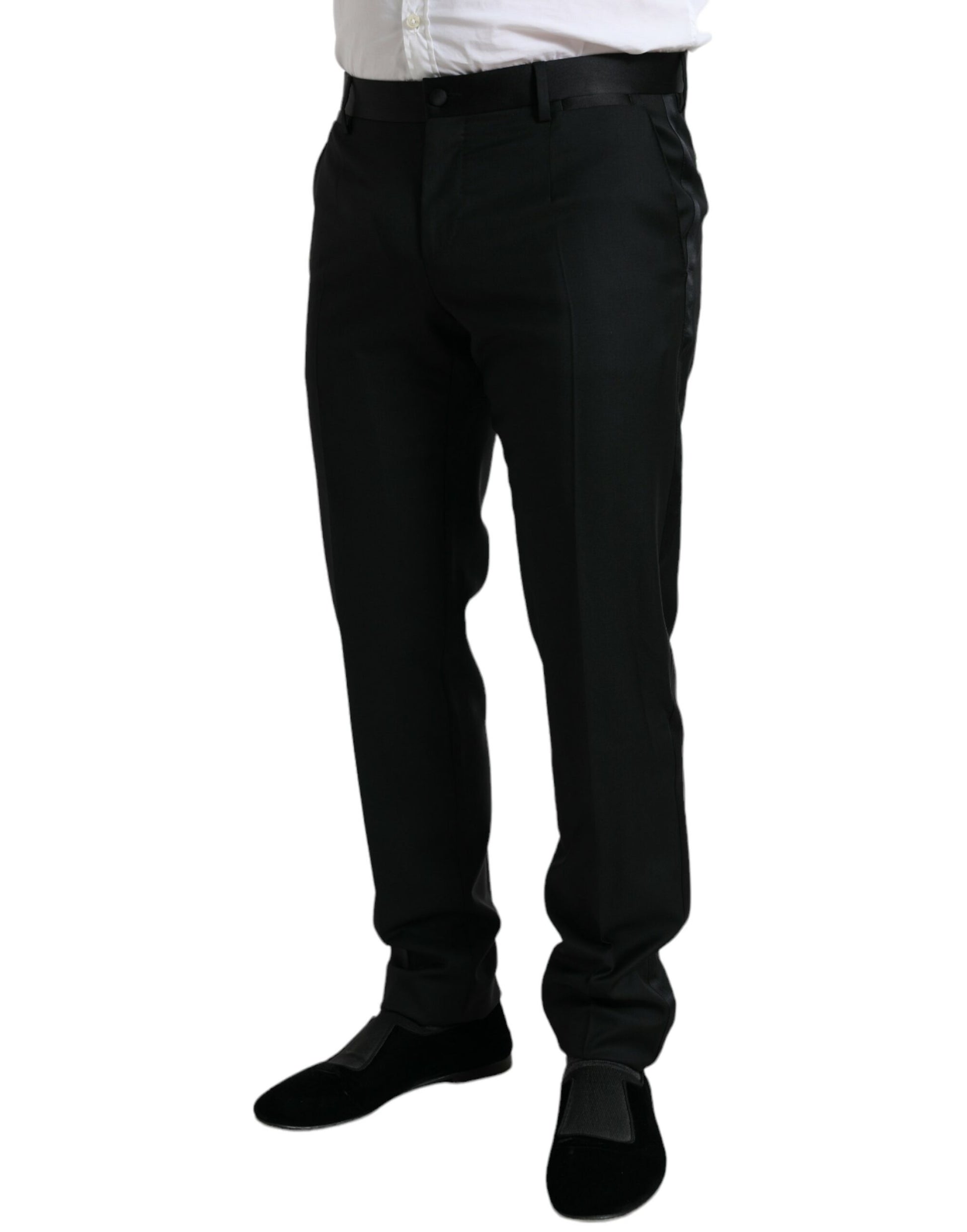 Elegant Slim Fit Wool Dress Pants