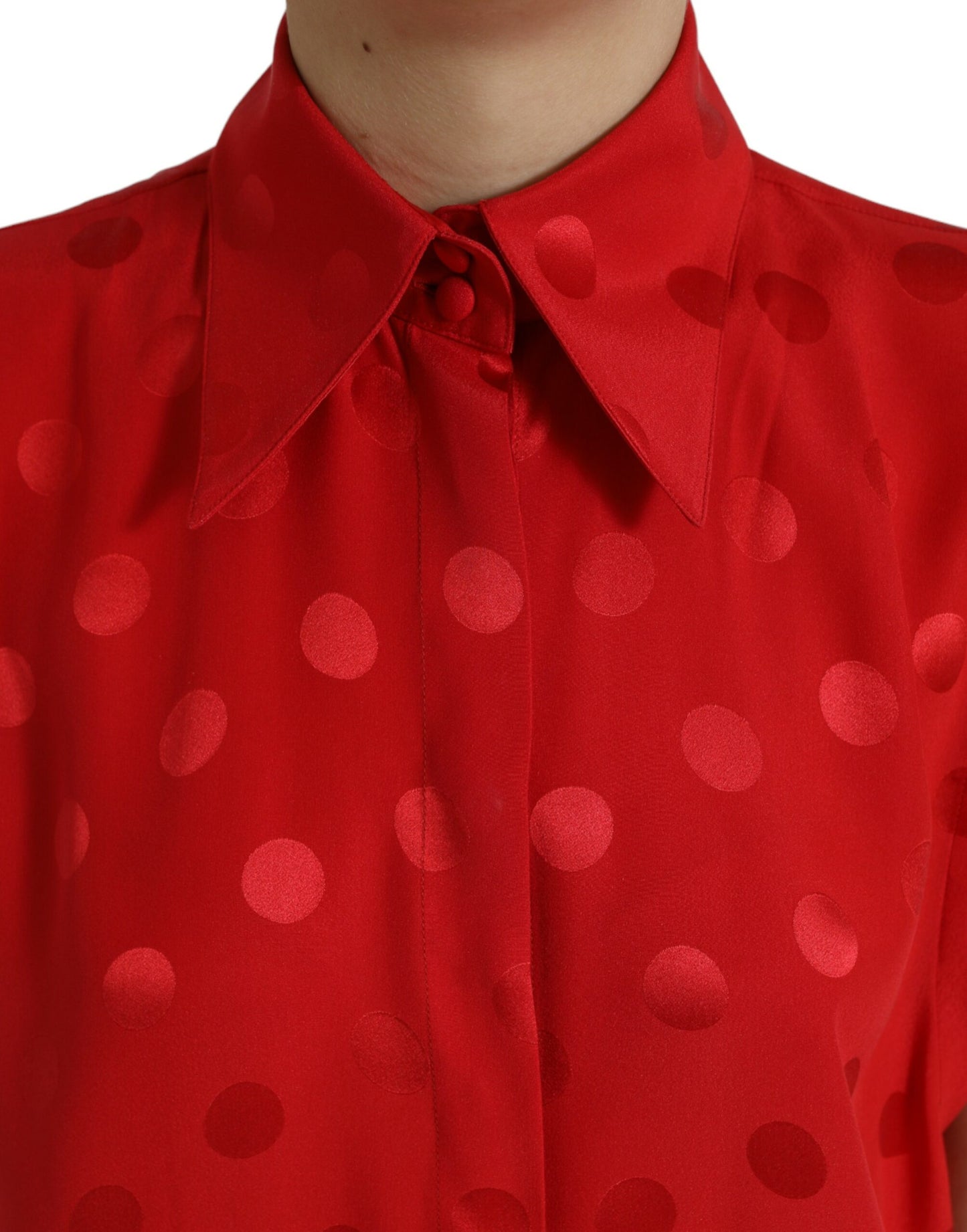 Elegant Polka Dot Sleeveless Silk Blouse