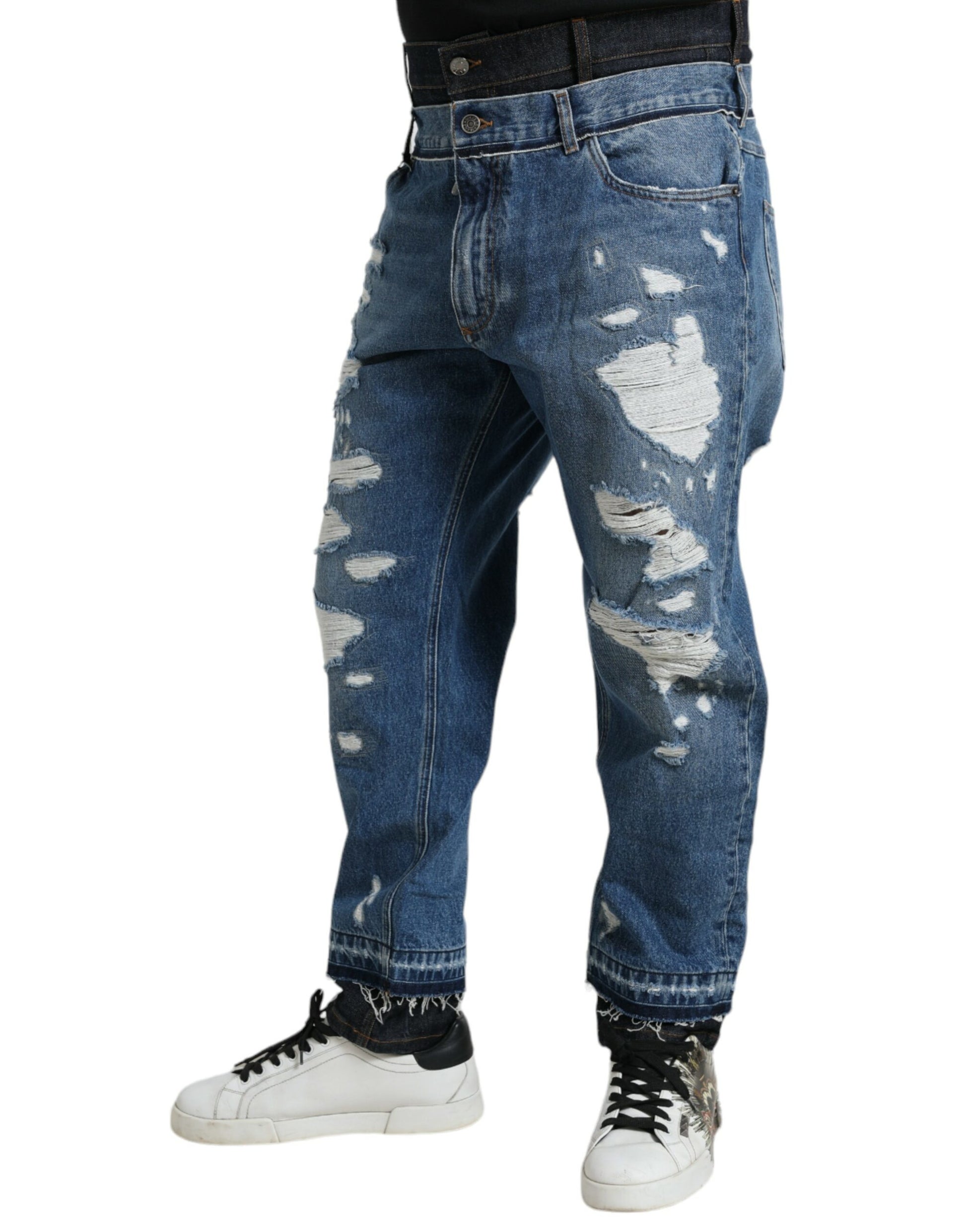 Chic Skinny Tattered Denim Jeans