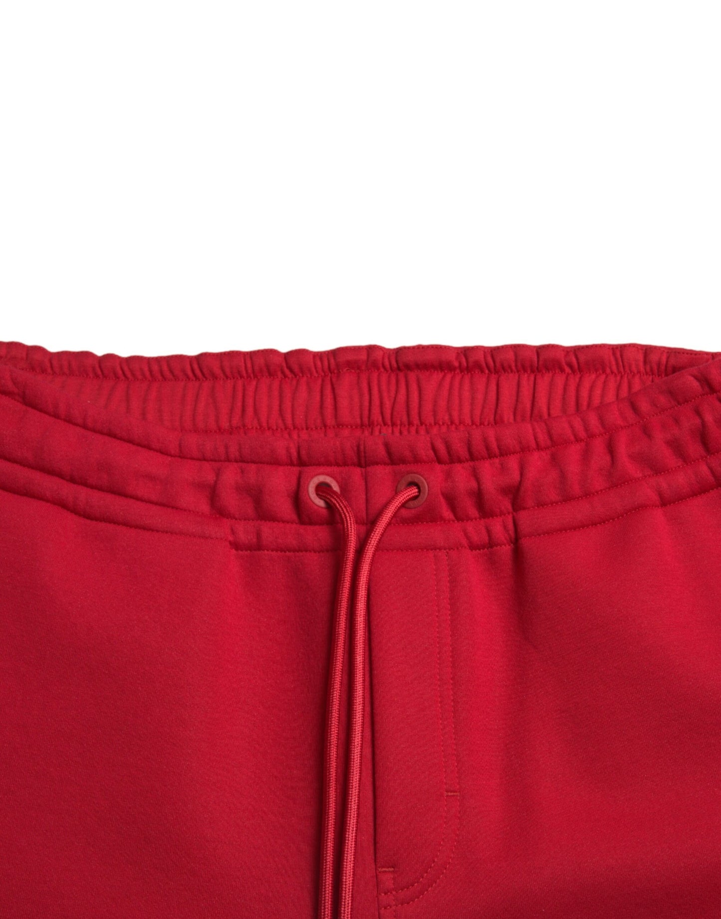 Sizzling Red Cotton Blend Jogger Pants