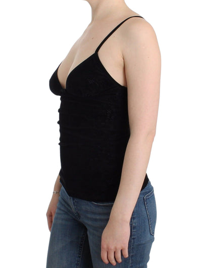 Elegant Black Cami Lingerie Top