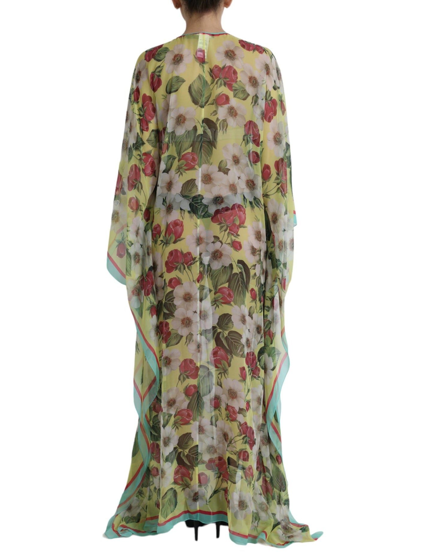 Elegant Floral Silk Maxi Dress