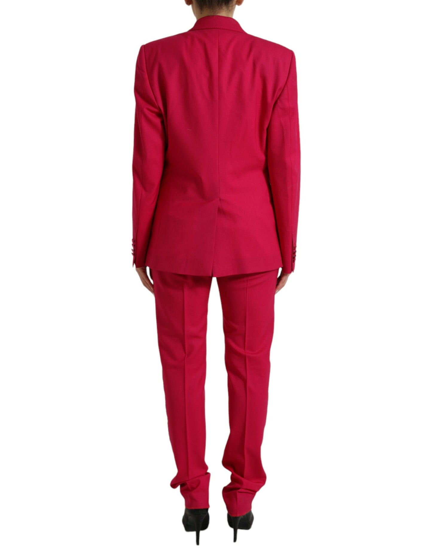 Elegant Red Slim Fit 3 Piece Martini Suit