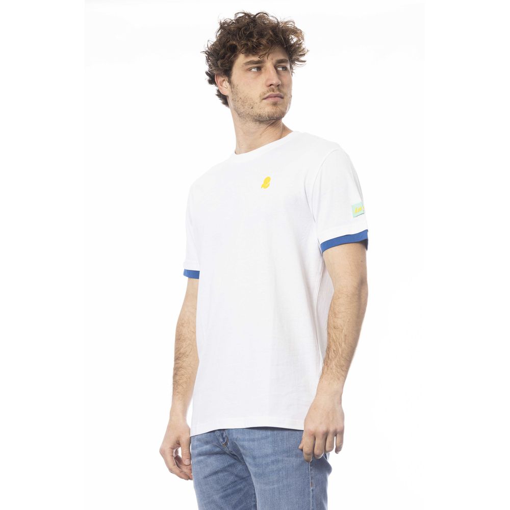 White Cotton Men T-Shirt