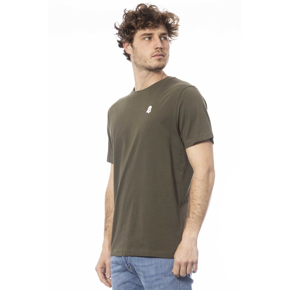 Green Cotton Men T-Shirt