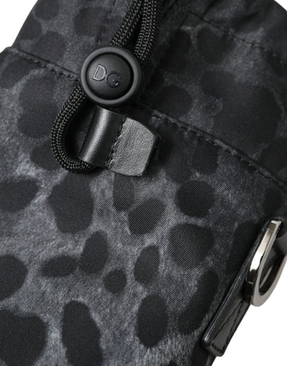 Chic Leopard Print Round Bottle Cage