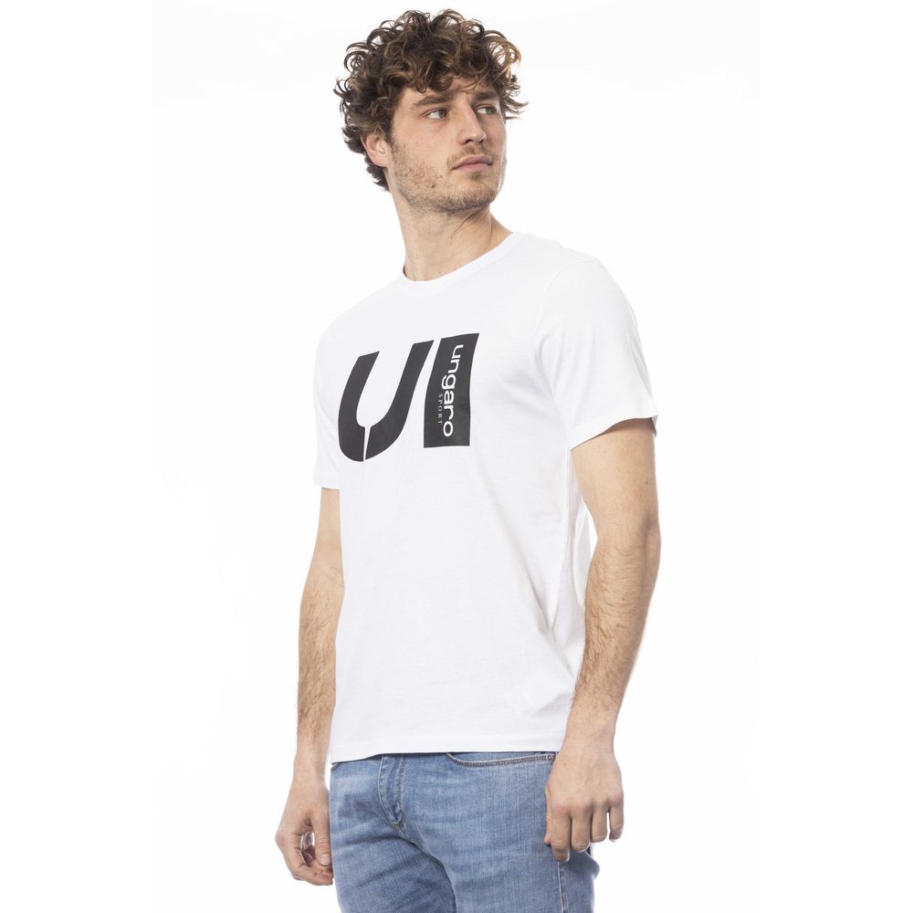 White Cotton Men T-Shirt