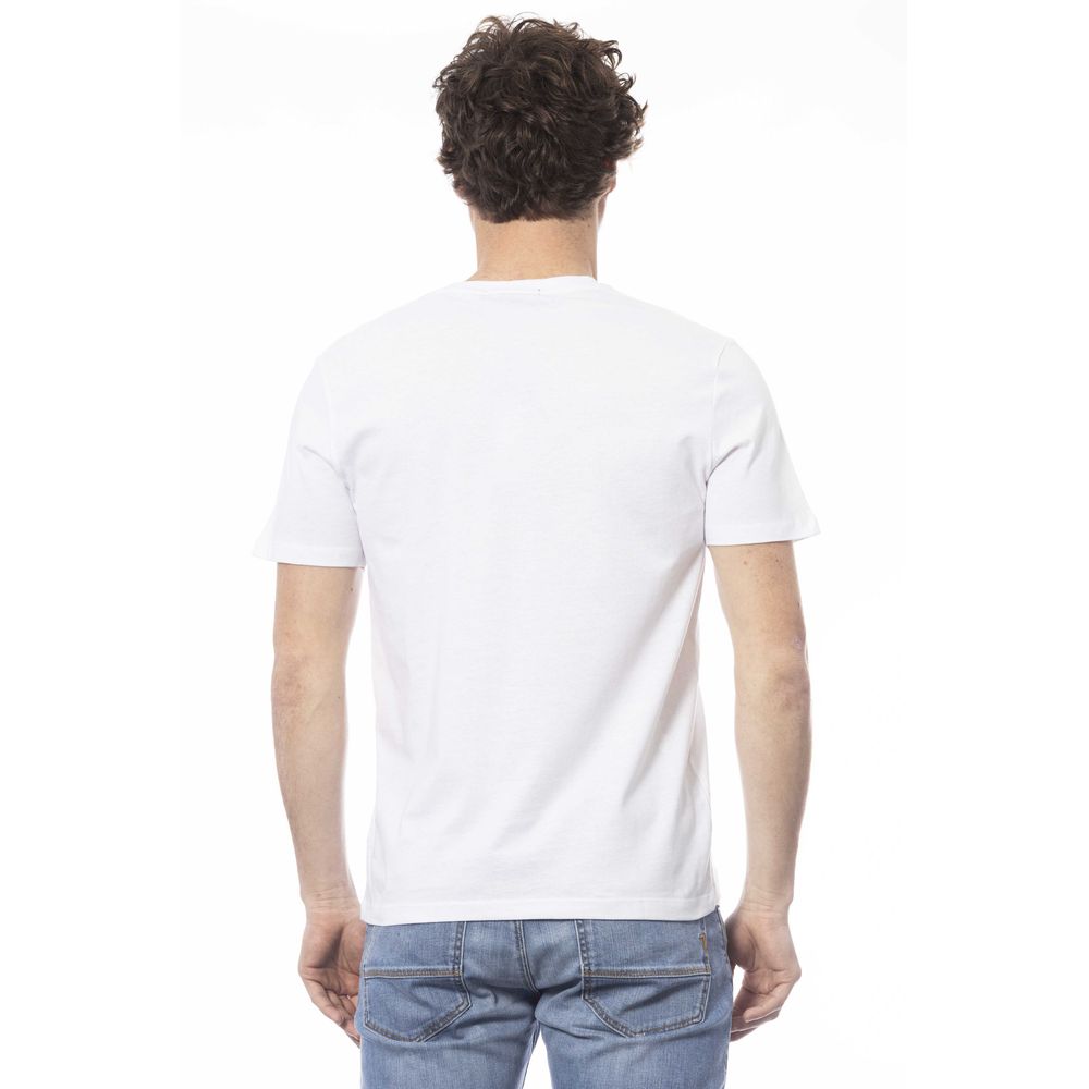 White Cotton Men T-Shirt