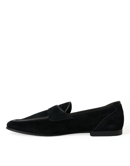 Elegant Velvet Black Loafers for Men