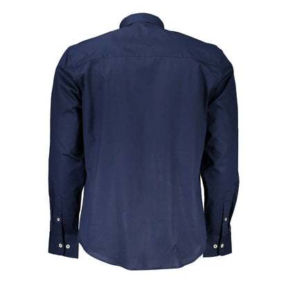 Blue Cotton Mens Shirt