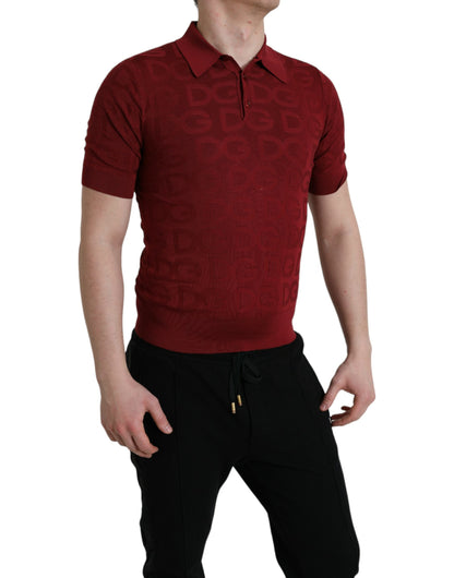 Silk Maroon Polo T-Shirt - Elegance Meets Comfort