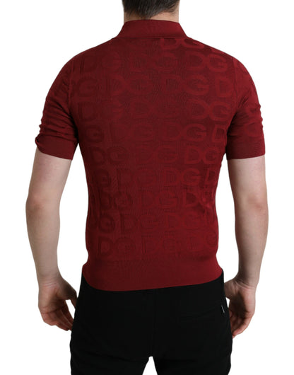 Silk Maroon Polo T-Shirt - Elegance Meets Comfort