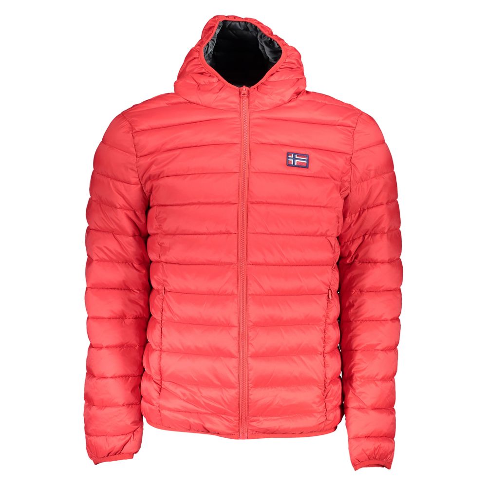 Sleek Pink Hooded Jacket for Men